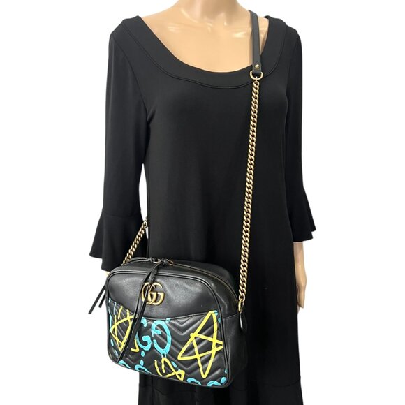 Gucci Marmont Ghost Leather Crossbody Bag - Picture 3 of 9